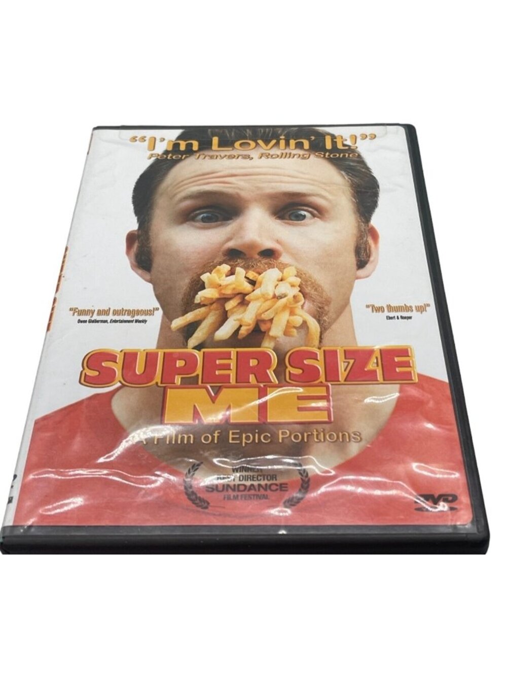 DVD Super Size Me rated PG-13 copyright 2004 by Kathbur Pictures 100 minute READ